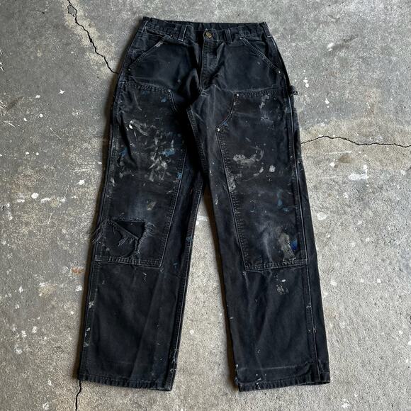 Carhartt Other - Carhartt faded black double knee work wear carpenter pants